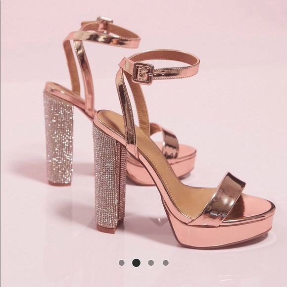 ASOS Shoes - Asos rose gold platform heels